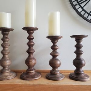 Wood candle sticka